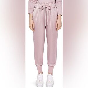 Ted Baker London satin paper bag waist Nayarmi joggers pink